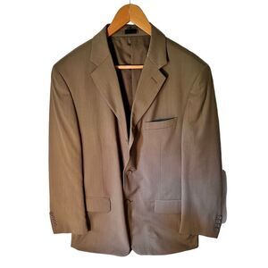 MEN'S BROWN WOOL 2 BUTTON LINED JACKET BY CORNELLI  SIZE 40S